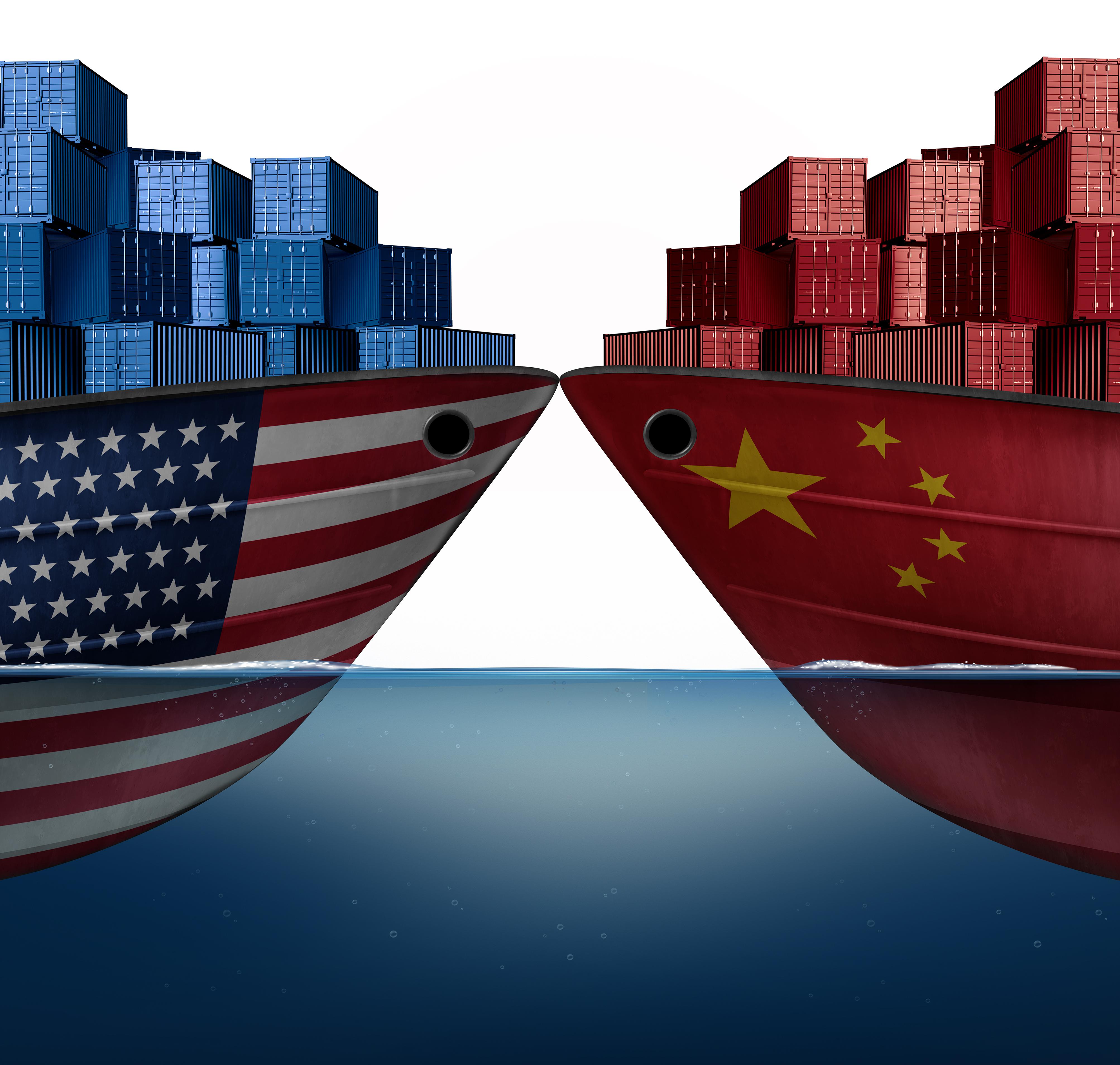 U.S and China ships bumping together